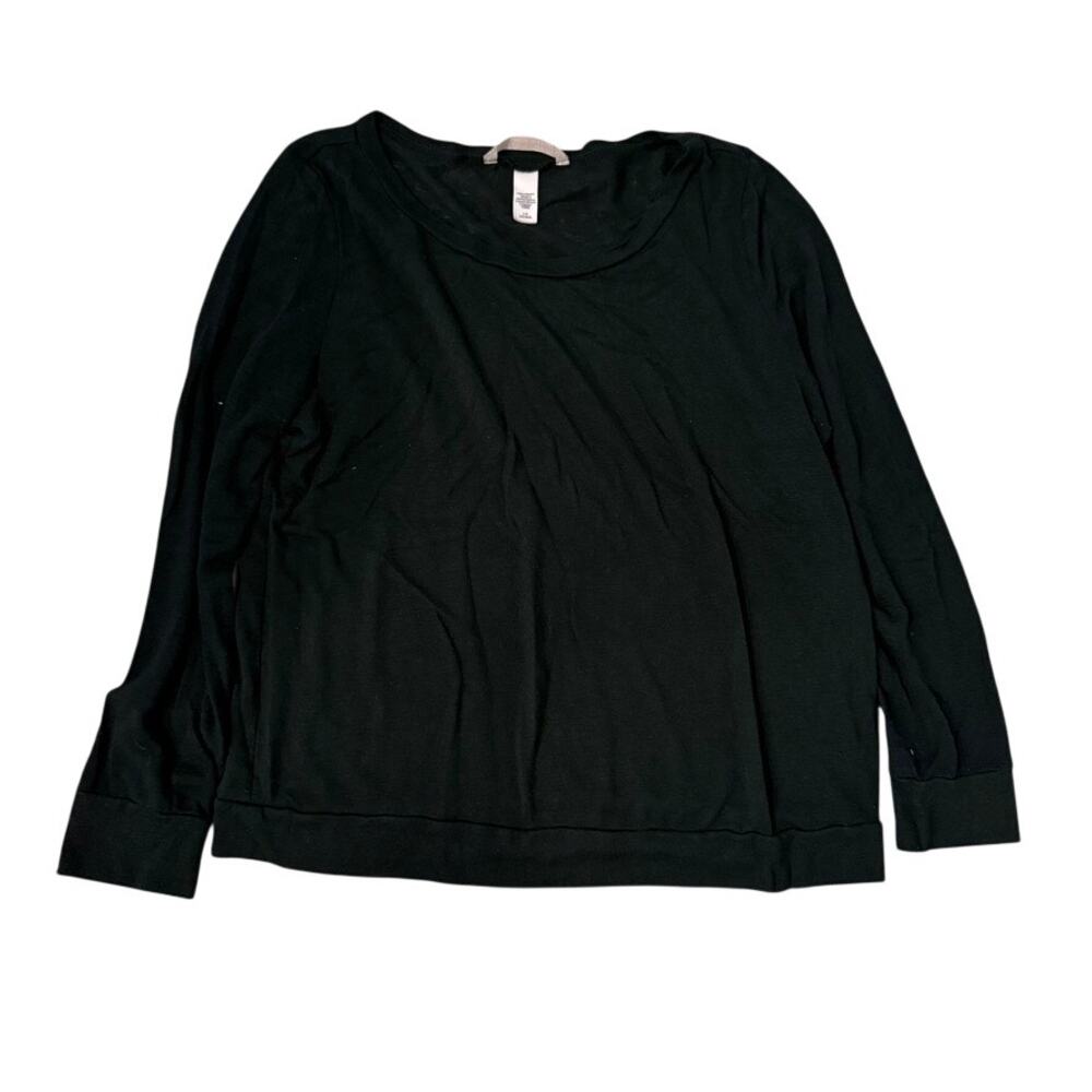 Victoria's Secret Long Sleeve Pajama Shirt in Black, Size L